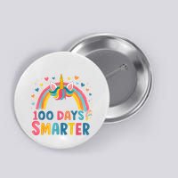 100 Days Of School Smarter Unicorn Button