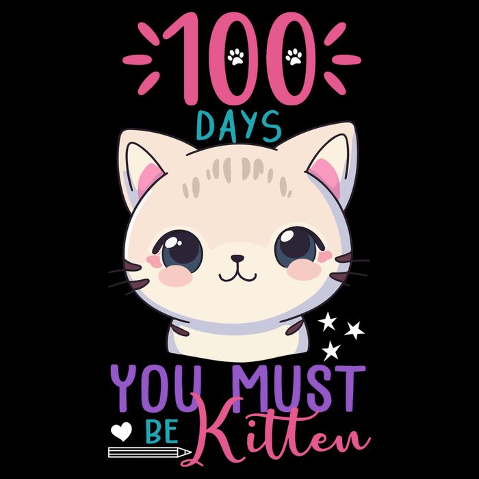 100 Days Of School You Must Be Kitten Cute Flexfit Unipanel Trucker Cap