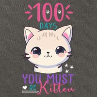 100 Days Of School You Must Be Kitten Cute Cotton Canvas Backpack