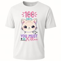 100 Days Of School You Must Be Kitten Cute Cooling Performance Crew T-Shirt