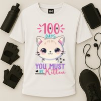 100 Days Of School You Must Be Kitten Cute Cooling Performance Crew T-Shirt