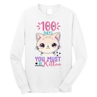 100 Days Of School You Must Be Kitten Cute Long Sleeve Shirt