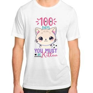 100 Days Of School You Must Be Kitten Cute Adult ChromaSoft Performance T-Shirt