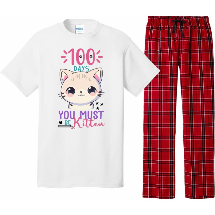 100 Days Of School You Must Be Kitten Cute Pajama Set