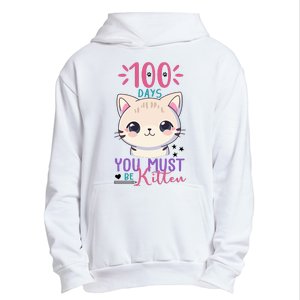 100 Days Of School You Must Be Kitten Cute Urban Pullover Hoodie