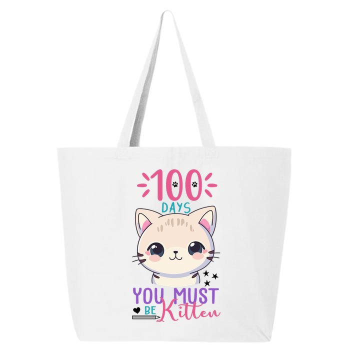 100 Days Of School You Must Be Kitten Cute 25L Jumbo Tote