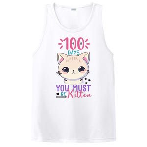 100 Days Of School You Must Be Kitten Cute PosiCharge Competitor Tank