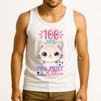 100 Days Of School You Must Be Kitten Cute Tank Top