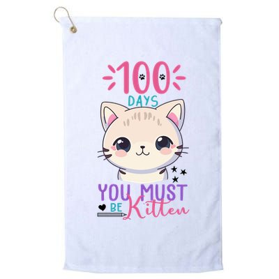 100 Days Of School You Must Be Kitten Cute Golf Towel