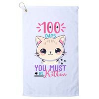 100 Days Of School You Must Be Kitten Cute Golf Towel