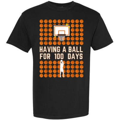 100 Days Of School Basketball 100th Days Of School Garment-Dyed Heavyweight T-Shirt