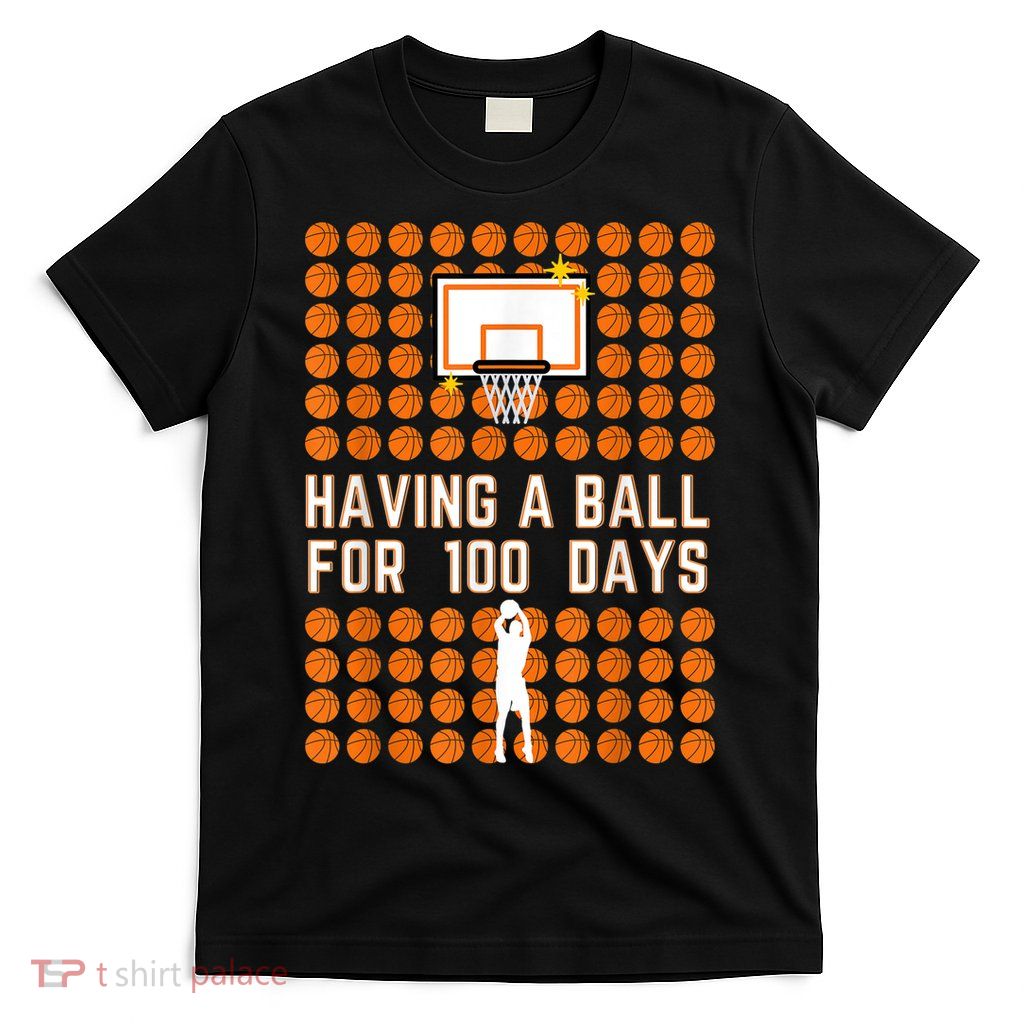 100 Days Of School Basketball 100th Days Of School T-Shirt