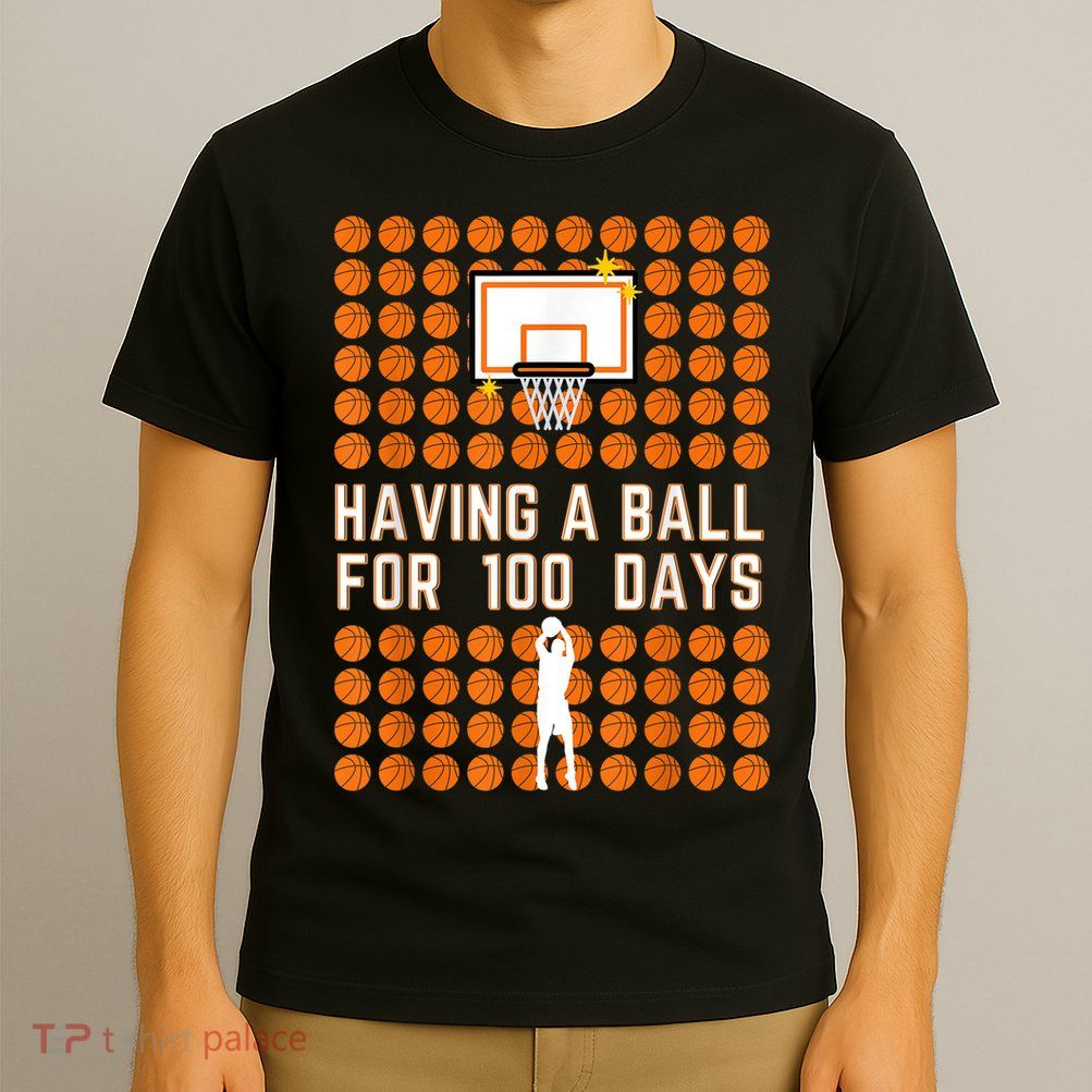 100 Days Of School Basketball 100th Days Of School T-Shirt