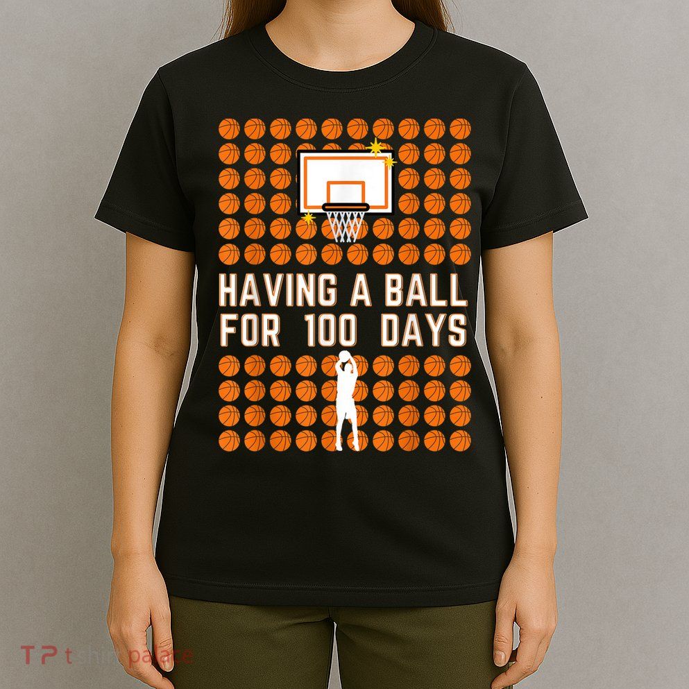 100 Days Of School Basketball 100th Days Of School T-Shirt
