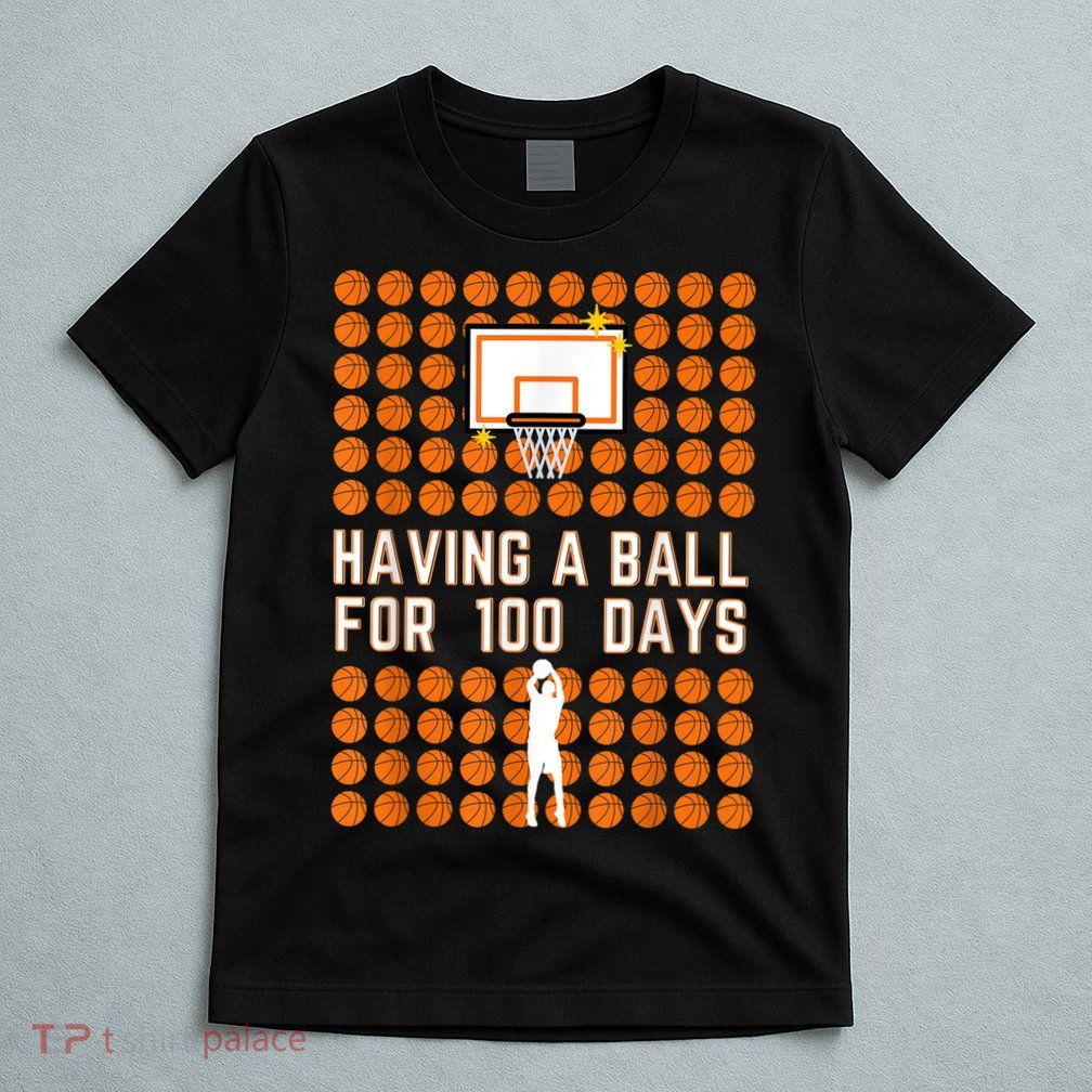 100 Days Of School Basketball 100th Days Of School T-Shirt