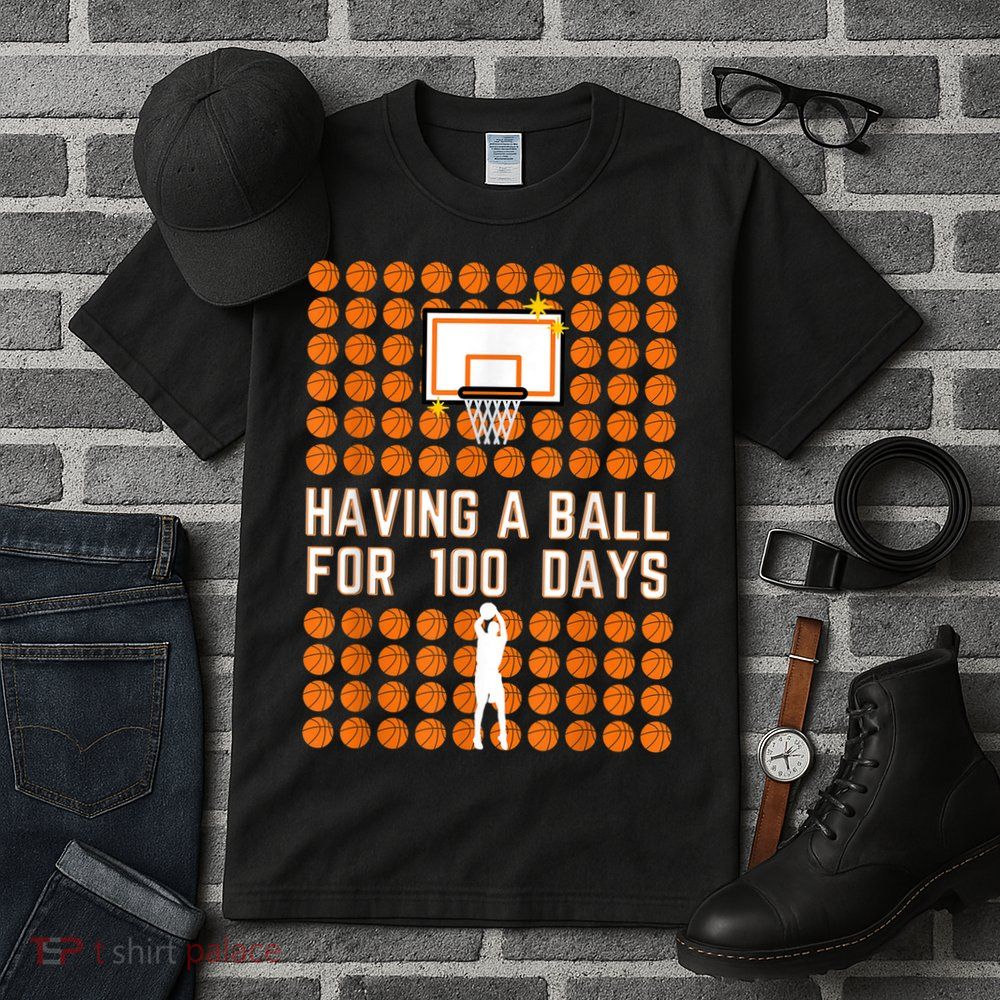 100 Days Of School Basketball 100th Days Of School Tall T-Shirt