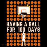 100 Days Of School Basketball 100th Days Of School Tall T-Shirt
