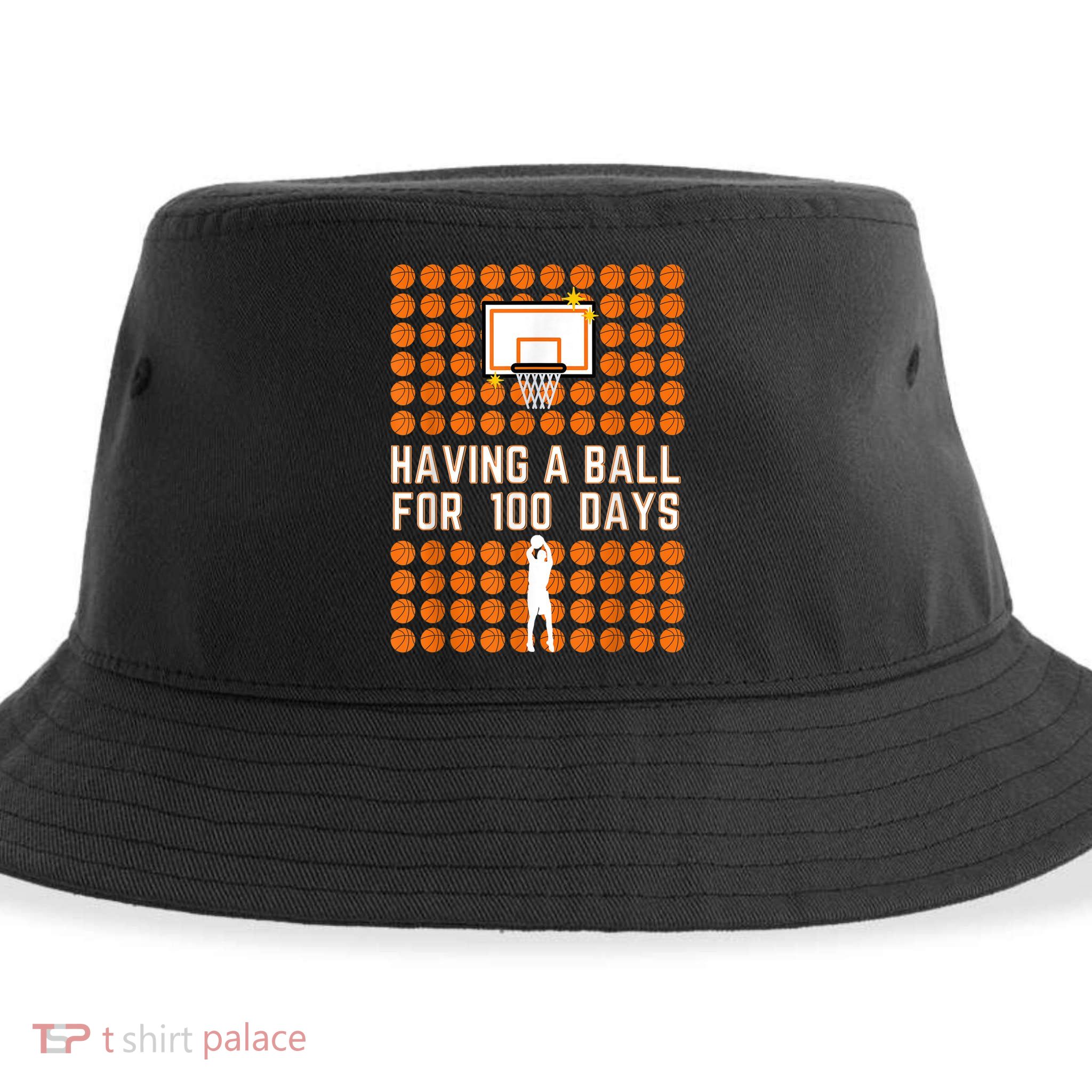 100 Days Of School Basketball 100th Days Of School Sustainable Bucket Hat