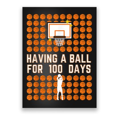 100 Days Of School Basketball 100th Days Of School Poster