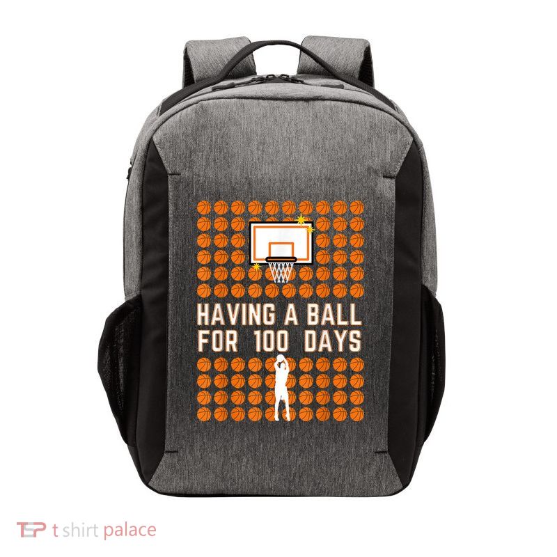100 Days Of School Basketball 100th Days Of School Vector Backpack