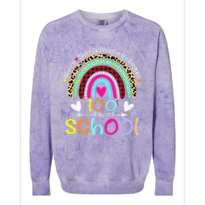 100th Day Of School Teacher Student 100 Days Smarter Rainbow Colorblast Crewneck Sweatshirt