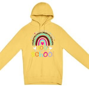 100th Day Of School Teacher Student 100 Days Smarter Rainbow Premium Pullover Hoodie