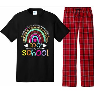 100th Day Of School Teacher Student 100 Days Smarter Rainbow Pajama Set