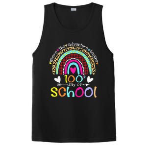 100th Day Of School Teacher Student 100 Days Smarter Rainbow PosiCharge Competitor Tank