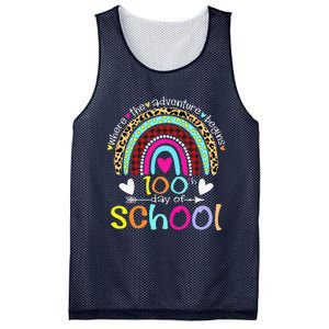 100th Day Of School Teacher Student 100 Days Smarter Rainbow Mesh Reversible Basketball Jersey Tank