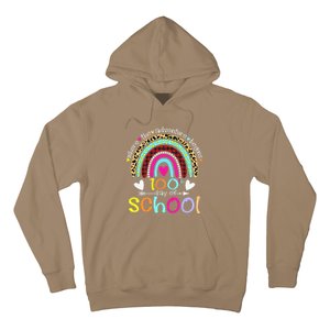 100th Day Of School Teacher Student 100 Days Smarter Rainbow Hoodie