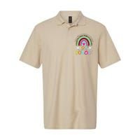 100th Day Of School Teacher Student 100 Days Smarter Rainbow Softstyle Adult Sport Polo