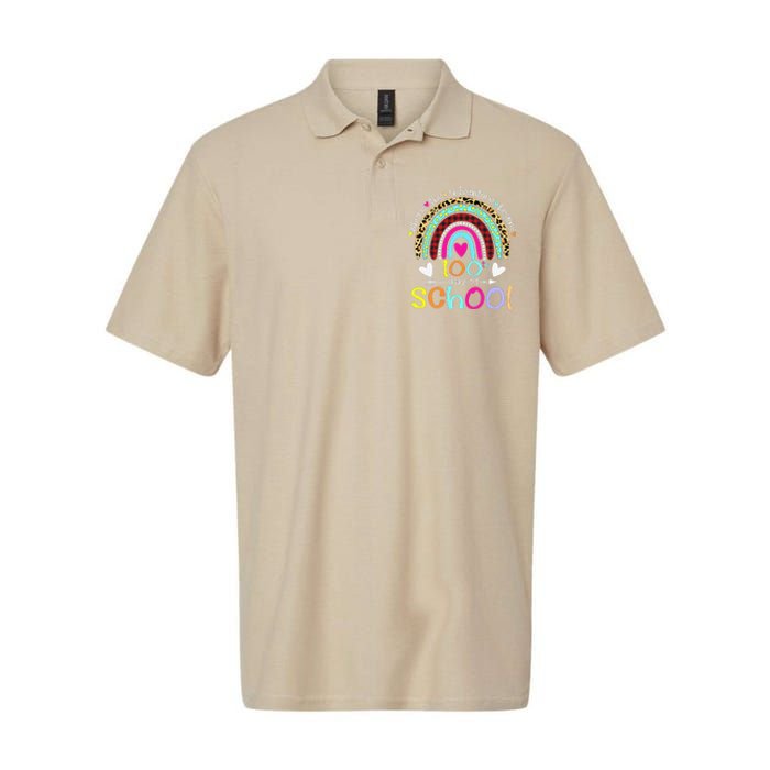 100th Day Of School Teacher Student 100 Days Smarter Rainbow Softstyle Adult Sport Polo