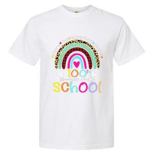 100th Day Of School Teacher Student 100 Days Smarter Rainbow Garment-Dyed Heavyweight T-Shirt