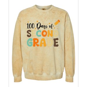 100 Days Of Second Grade 100th Day Of School Back To School Colorblast Crewneck Sweatshirt