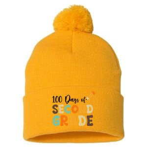 100 Days Of Second Grade 100th Day Of School Back To School Pom Pom 12in Knit Beanie