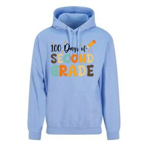 100 Days Of Second Grade 100th Day Of School Back To School Unisex Surf Hoodie