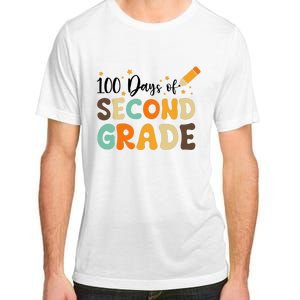 100 Days Of Second Grade 100th Day Of School Back To School Adult ChromaSoft Performance T-Shirt