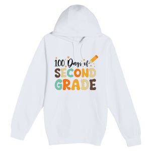 100 Days Of Second Grade 100th Day Of School Back To School Premium Pullover Hoodie