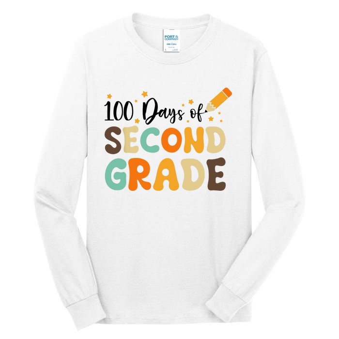 100 Days Of Second Grade 100th Day Of School Back To School Tall Long Sleeve T-Shirt