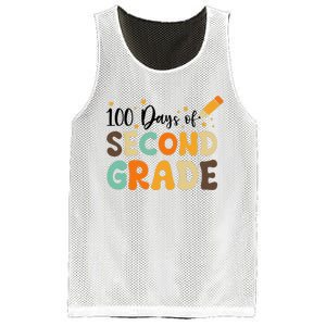 100 Days Of Second Grade 100th Day Of School Back To School Mesh Reversible Basketball Jersey Tank