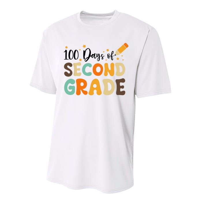 100 Days Of Second Grade 100th Day Of School Back To School Performance Sprint T-Shirt