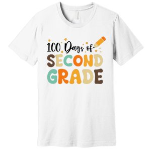 100 Days Of Second Grade 100th Day Of School Back To School Premium T-Shirt