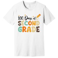 100 Days Of Second Grade 100th Day Of School Back To School Premium T-Shirt