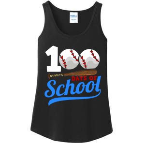 100 Days Of School Baseball 100th Day Ladies Essential Tank