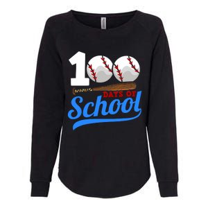 100 Days Of School Baseball 100th Day Womens California Wash Sweatshirt