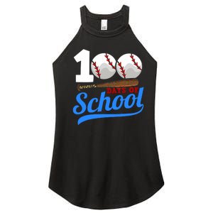 100 Days Of School Baseball 100th Day Women's Perfect Tri Rocker Tank