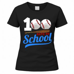 100 Days Of School Baseball 100th Day Women's T-Shirt