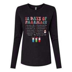 12 Days Of Pharmacy Technician Funny Christmas Womens Cotton Relaxed Long Sleeve T-Shirt