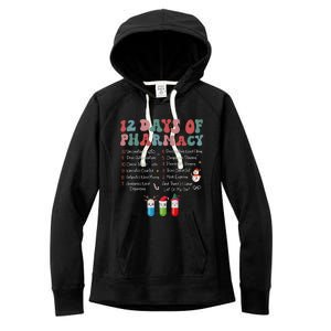 12 Days Of Pharmacy Technician Funny Christmas Women's Fleece Hoodie