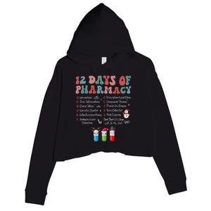 12 Days Of Pharmacy Technician Funny Christmas Crop Fleece Hoodie